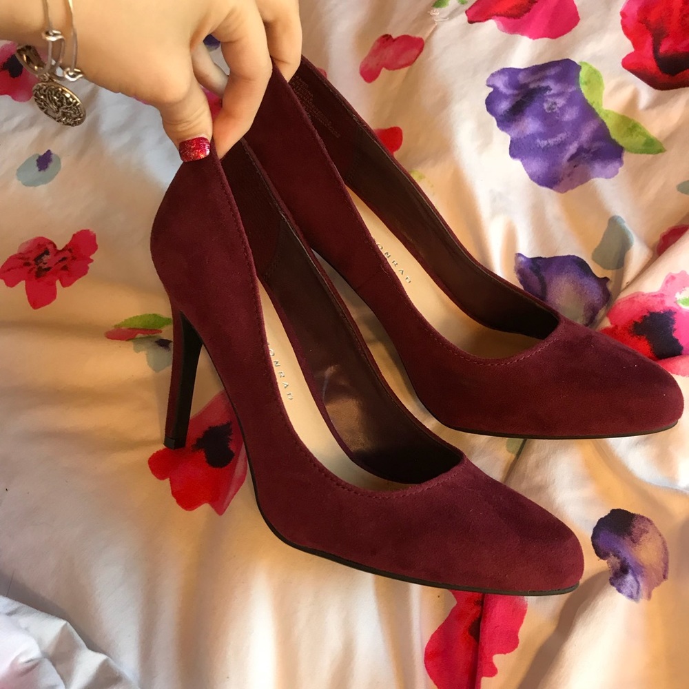 Burgundy pumps